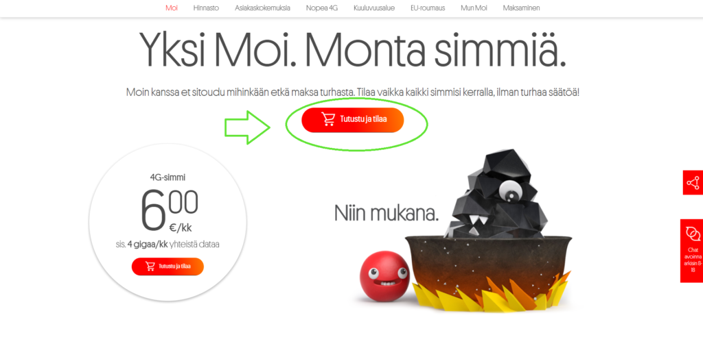 Moi Mobiili liittymä